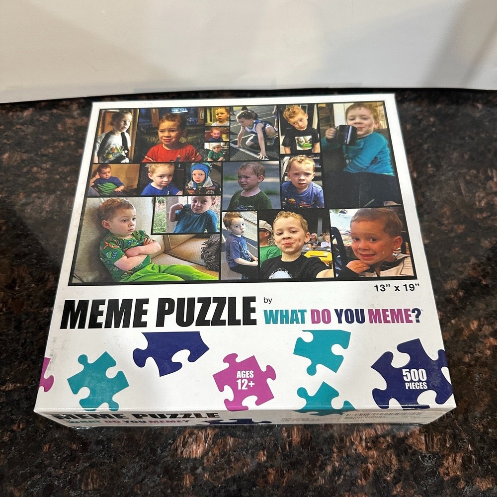 What Do You Meme 500 Piece Jigsaw Puzzle 13x19 Meme Photos Grid Complete